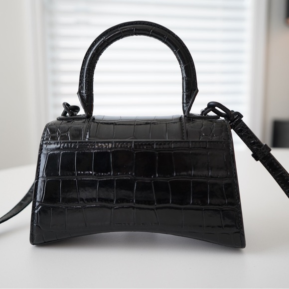 Balenciaga Small Hourglass, Croc Embossed - Picture 3 of 7